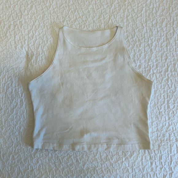 American Apparel Tops - American apperal white cropped tank top (Medium)